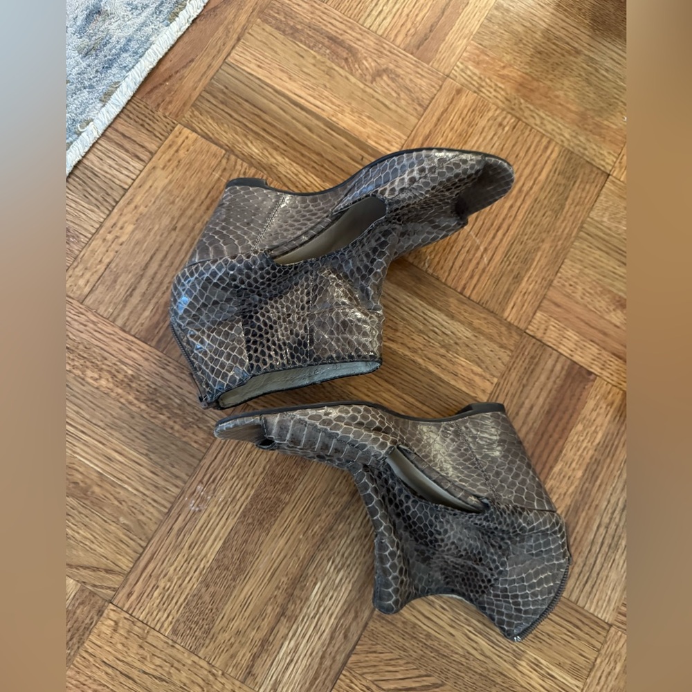 Snakeskin Ankle Boots